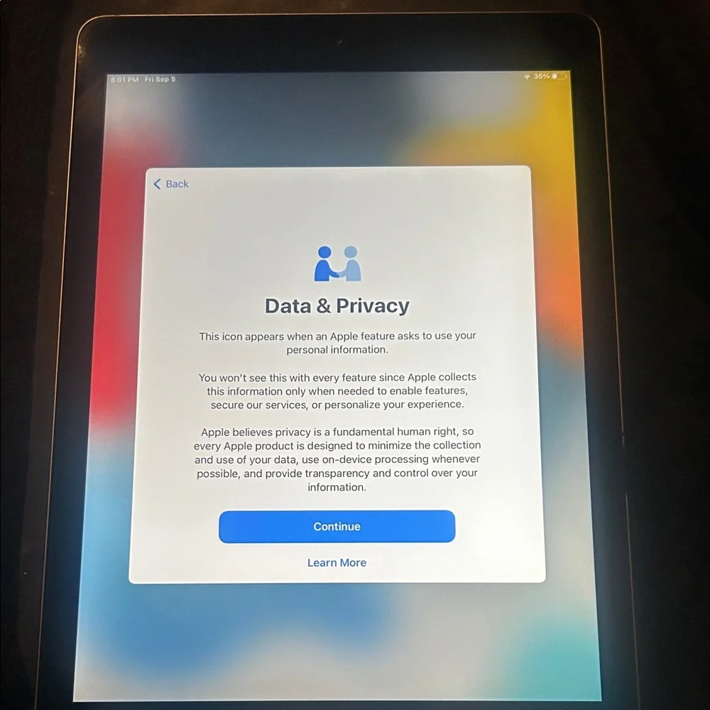 Apple Tablet - Silver Frame with Black Display